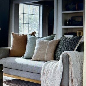 Threshold W/Studio McGee Oversized Herringbone with Frayed Edges, Black